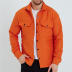 Harvey Plaid Lumberjack Shirt // Orange