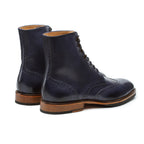 Leather Wingtip Brogue Boot // Blue