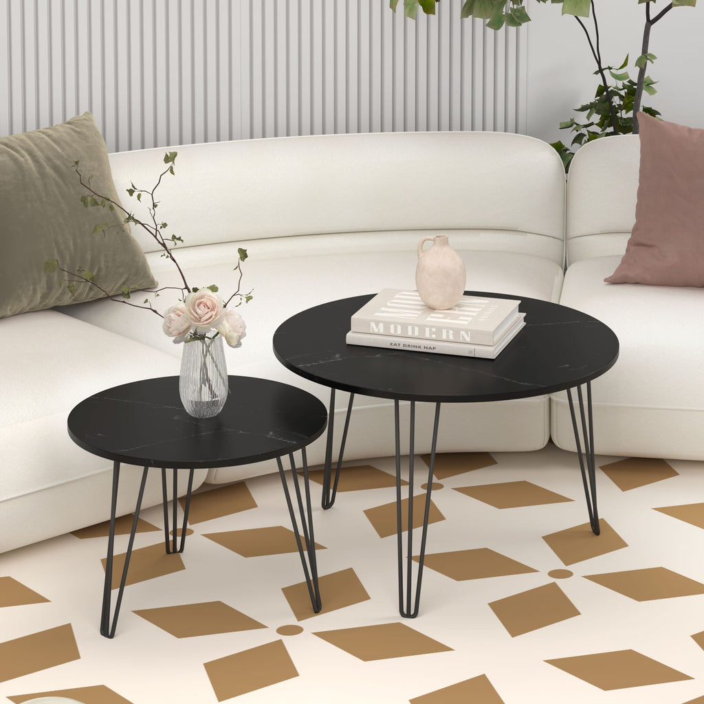Round Nesting Coffee Table (Set of 2)