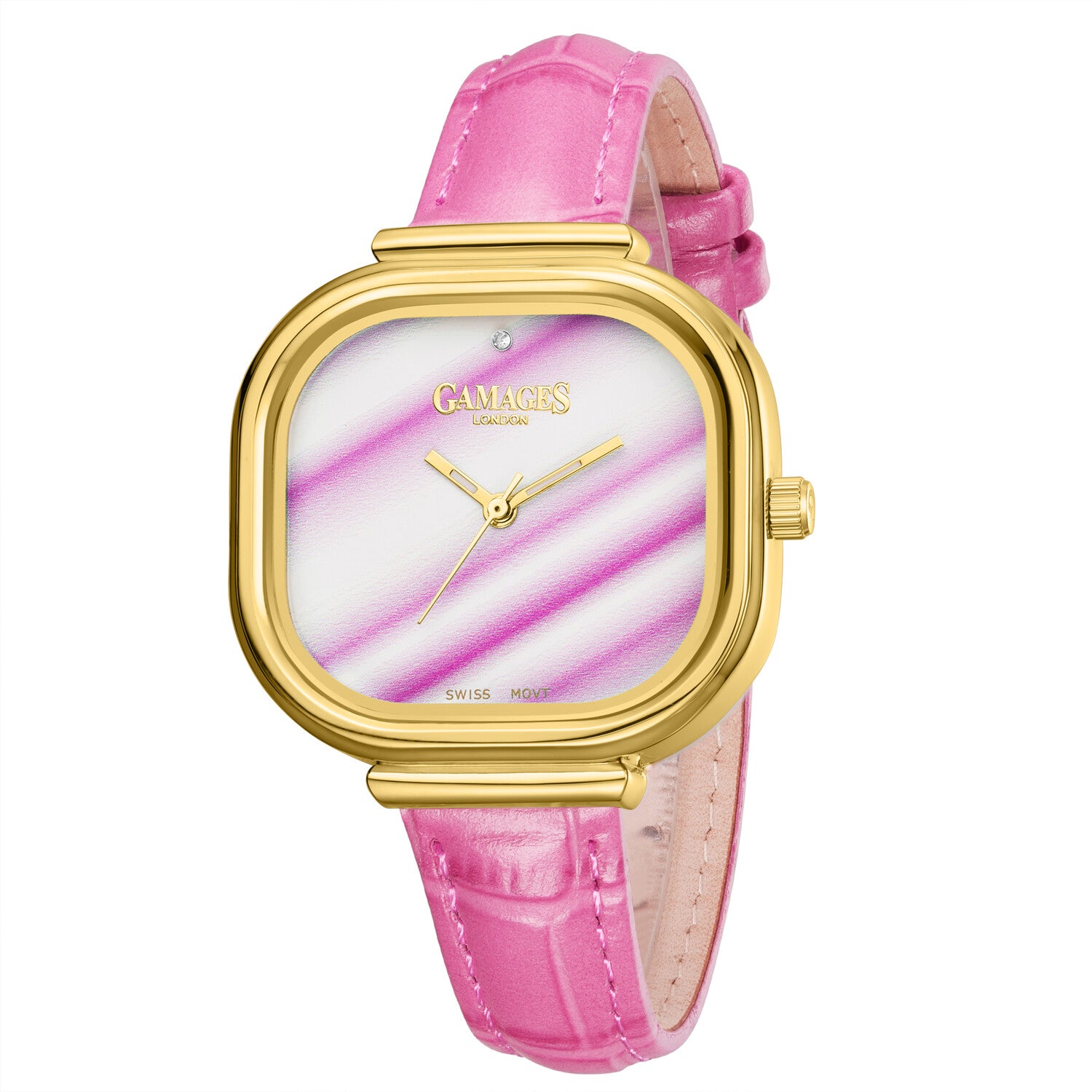 Gamages of London Ladies Mirror Diamond Quartz // GAW441