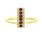 Natural .30ct Ruby Diamond Ring 14KT Yellow Gold