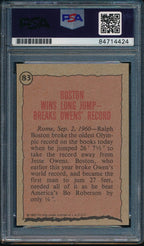 1983 TOPPS Greatest Olympians Ralph Boston #83 Card Signed PSA/DNA 176395