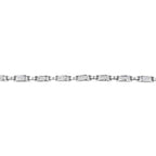 14K White Gold 1.00 Cttw Princess-Cut Diamond Link Bracelet (I-J Color, I1-I2 Clarity) - Size 7.25