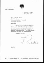 February 2, 1965 Letter to Browns Art Modell on Jim Brown as Sports Host 145004