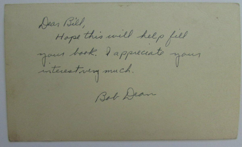 Bob Dean Maryland Terrapins Signed/Autographed Vintage 1948 GPC Postcard 144795