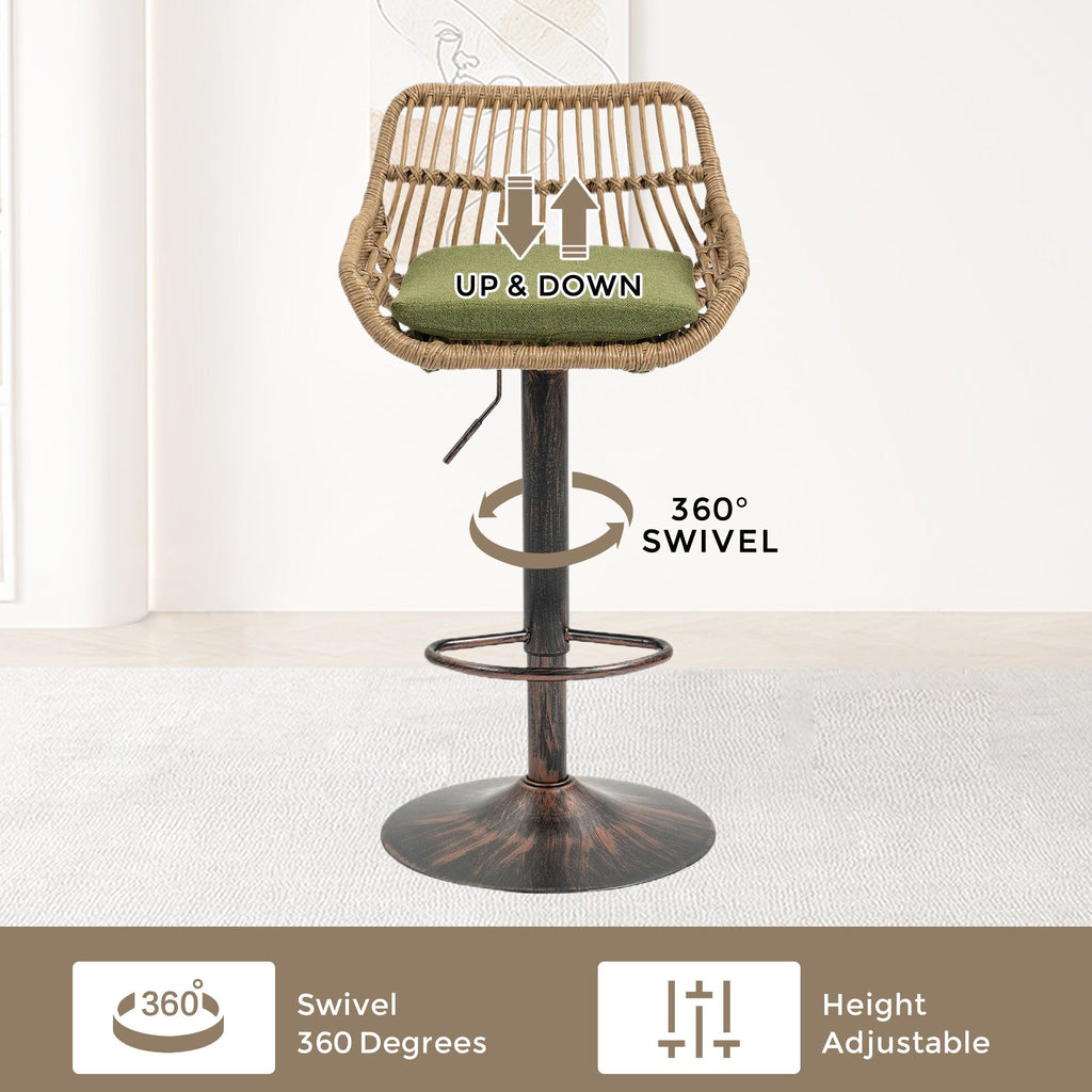 Modern Swivel Bar Stools Adjustable Counter Chairs