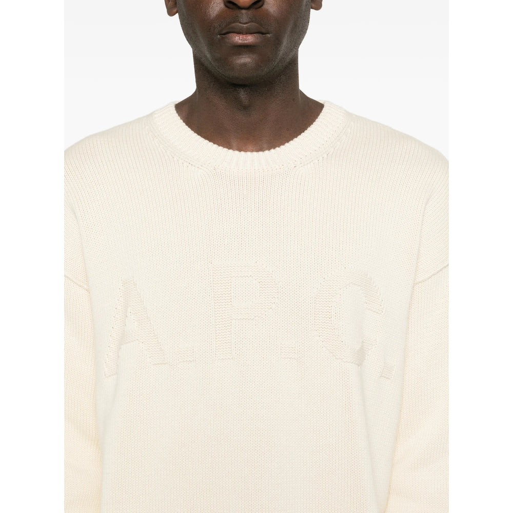 Crew Neck Sweater With Logo Detail