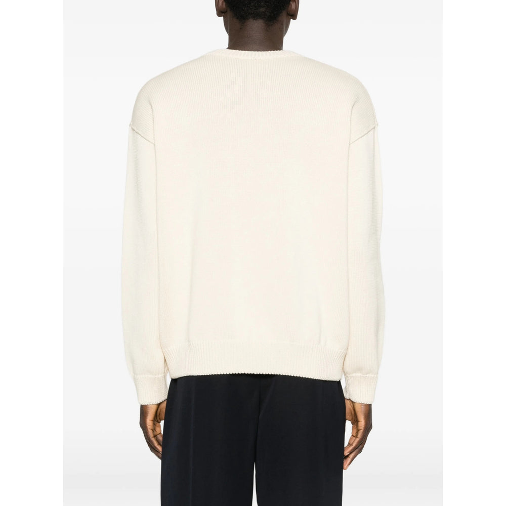 Crew Neck Sweater With Logo Detail