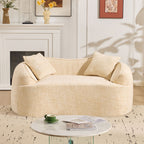 Curved 2 Person Compress Sofa With Armrests