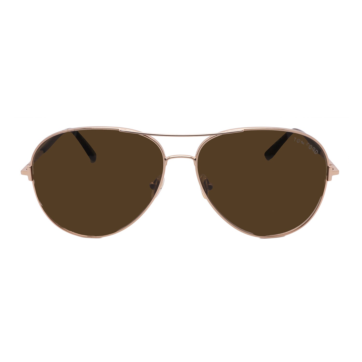 Men's Tom Ford FT0823/S 28F Aviator Sunglasses // Gold + Brown Gradient