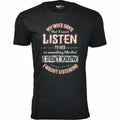 My Wife Says that I Never Listen T-Shirt // Black