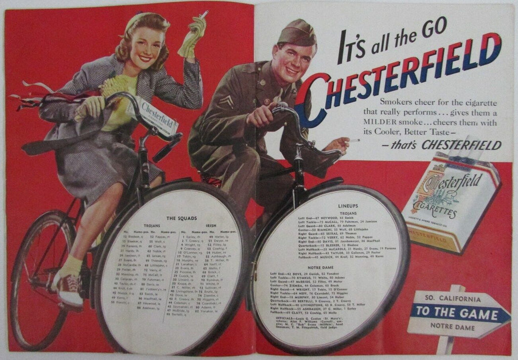 November 28, 1942 Southern Cal USC vs Notre Dame College Football Game Program