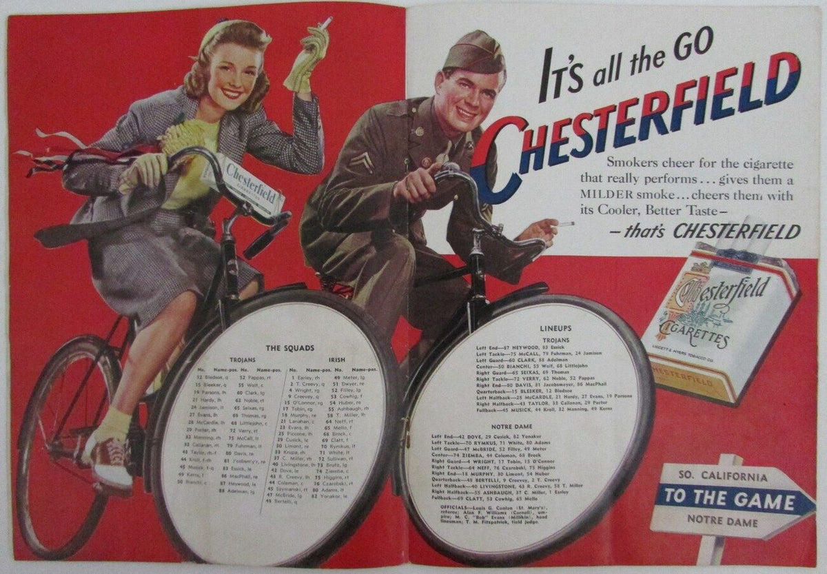 November 28, 1942 Southern Cal USC vs Notre Dame College Football Game Program