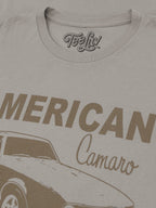 Chevrolet Camaro Faded American Muscle Graphic T-Shirt - Light Gray