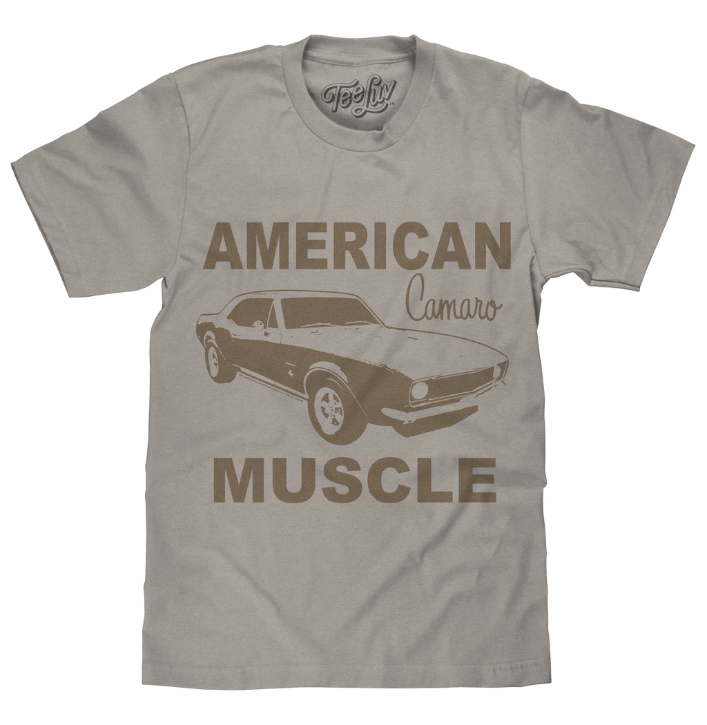 Chevrolet Camaro Faded American Muscle Graphic T-Shirt - Light Gray