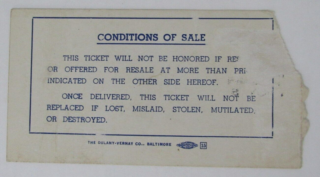 Vintage 1955 Pittsburgh vs. Navy College Football Game Ticket Stub