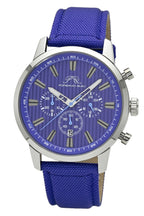 Porsamo Bleu Ryder Chronograph Canvas Silver Tone and Blue Men's Watch 1521DRYF