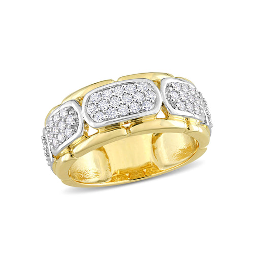 0.84 DEW Moissanite Station Eternity Ring // Sterling Silver