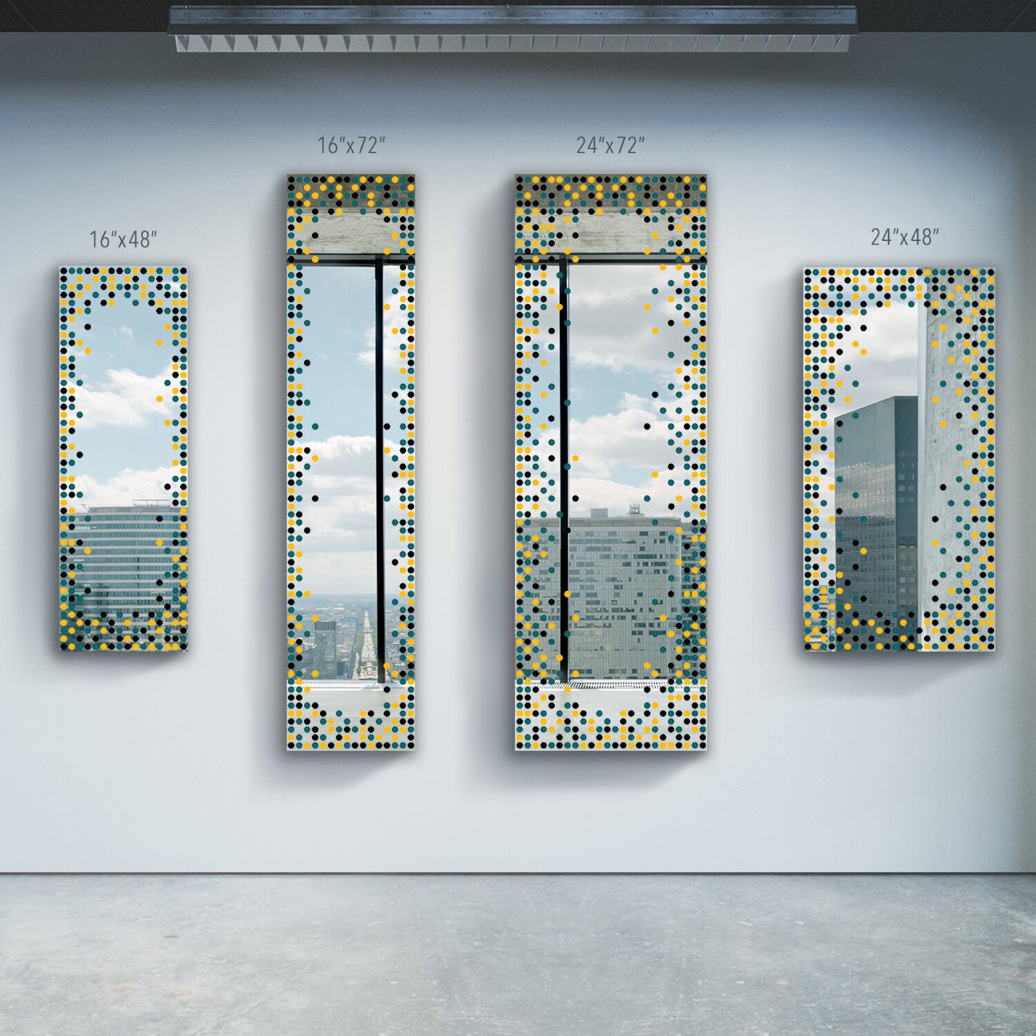 Graphic Mirrors // Yellow Dots