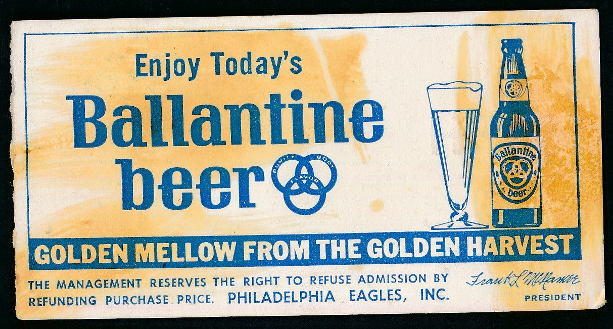 October 6, 1963 Ticket Stub Philadelphia Eagles vs. Dallas Cowboys 188434