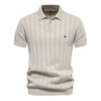 Knit Polo Shirt // Apricot