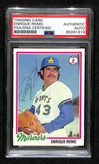 Enrique Romo Signed 1978 Topps Card #278 Seattle Mariners PSA/DNA 184546