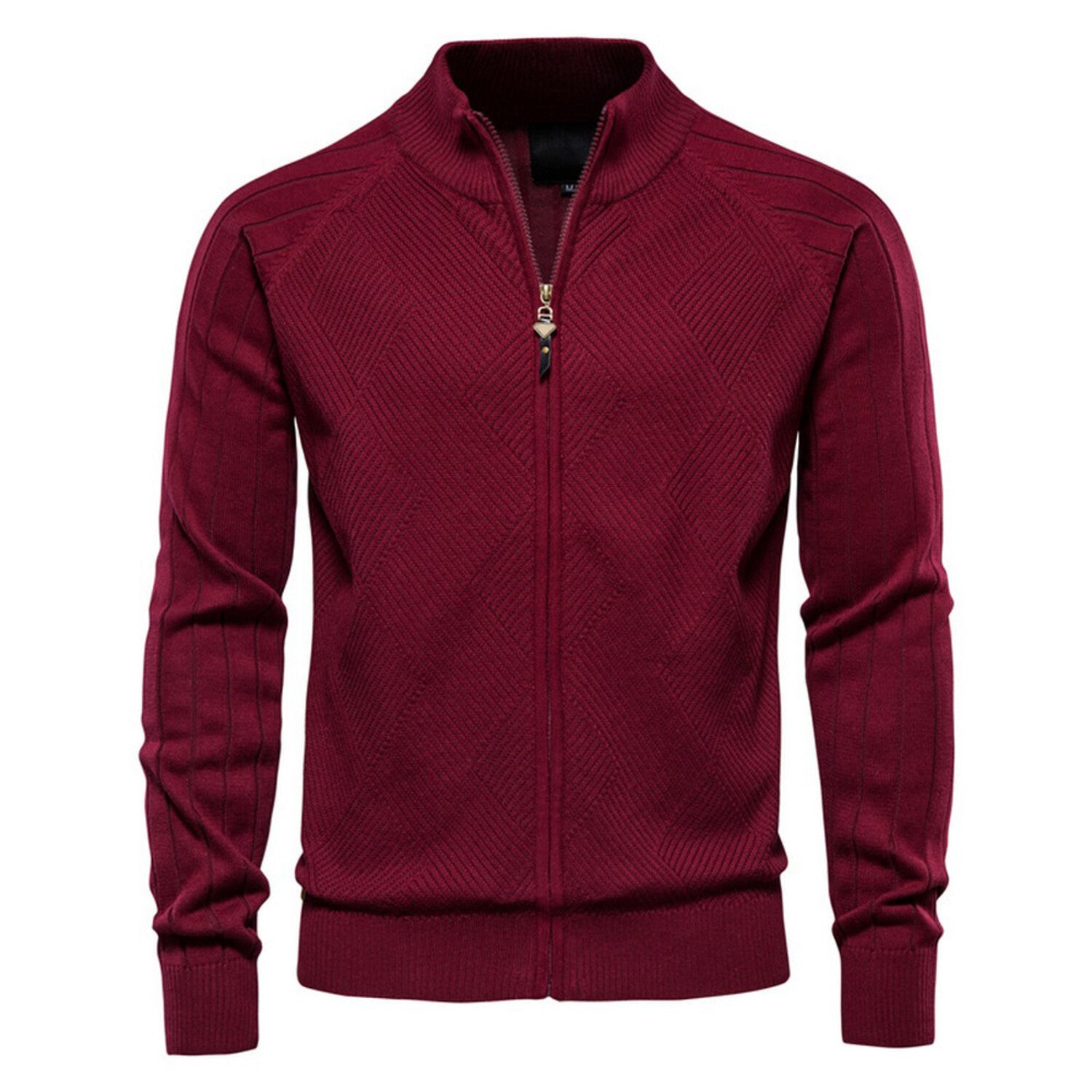 Zip-Up Cardigan // Bordo