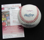 Lee Thomas Signed/Auto Yankees 100th OML Baseball JSA Inscr  186841
