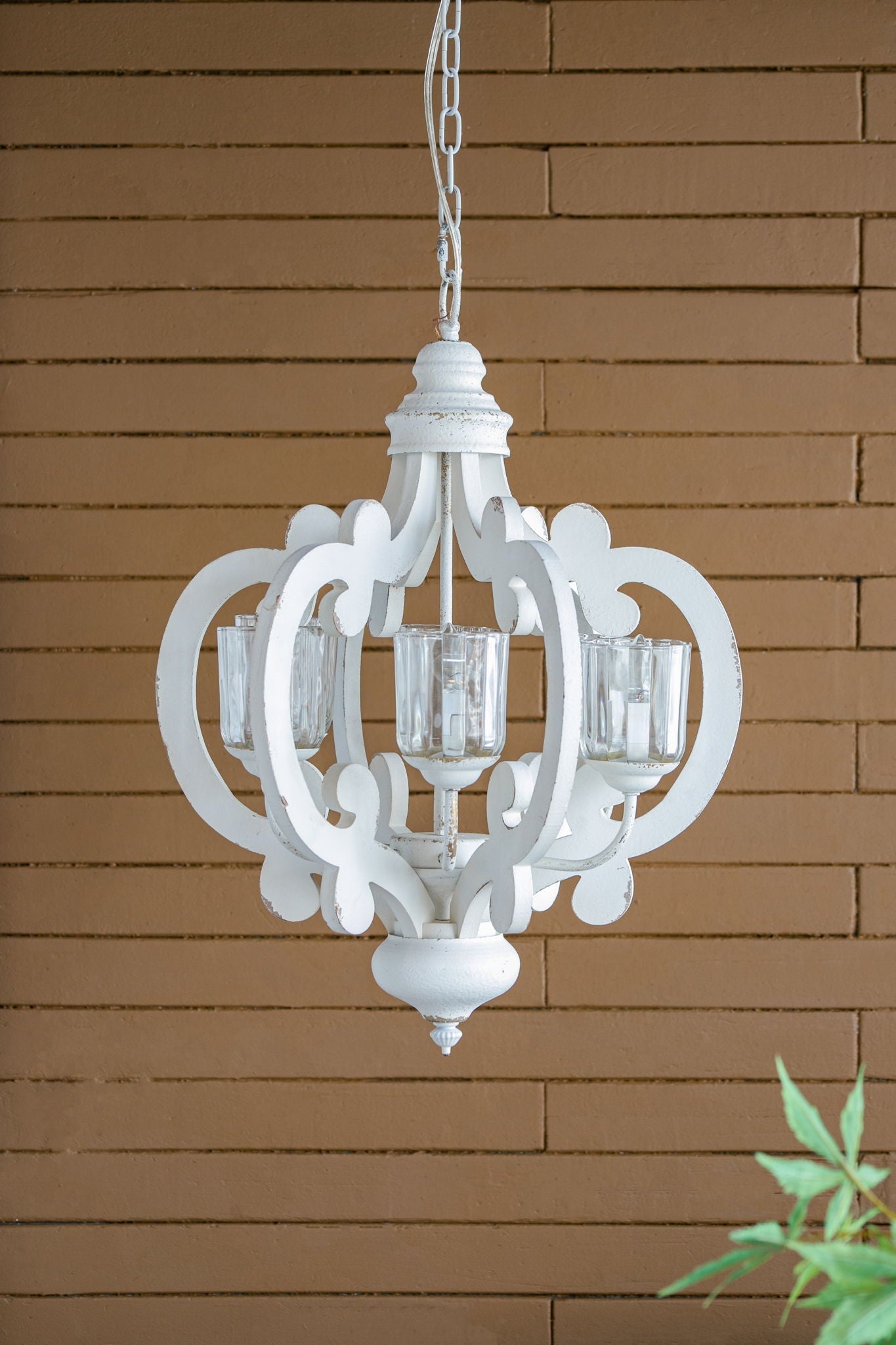 Farmhouse Chandelier, 6 Light Wood Chandelier Living Room Entryway