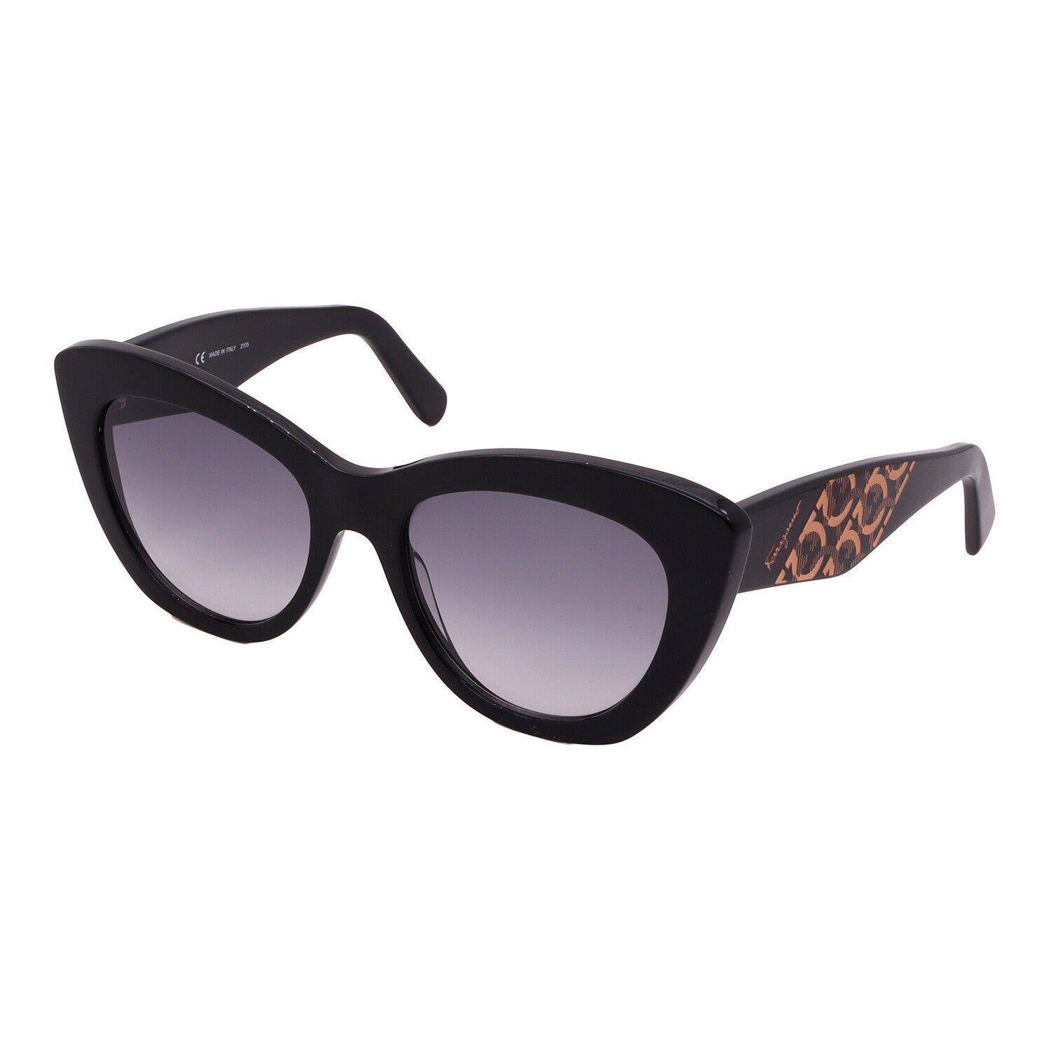 Women's SF1022S 001 Cat-Eye Sunglasses // Black + Dark Grey Gradient