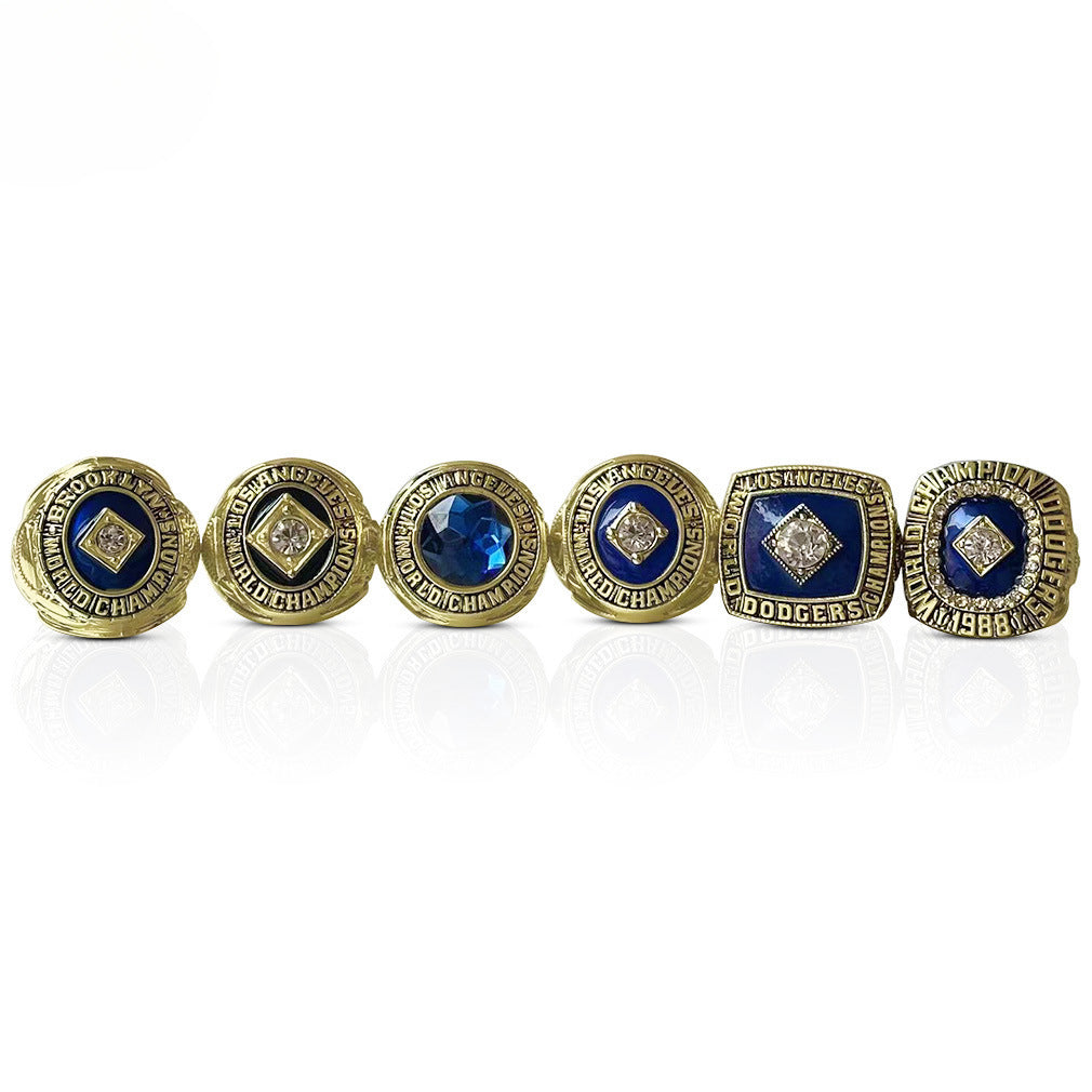 Los Angeles Dodgers World Series Championship Rings Set -Baseball Fan Gift & Memorabilia