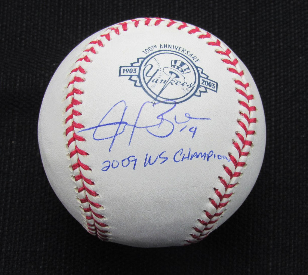 Angel Berroa Signed/Auto Yankees 100th OML Baseball MAB Inscr 187108