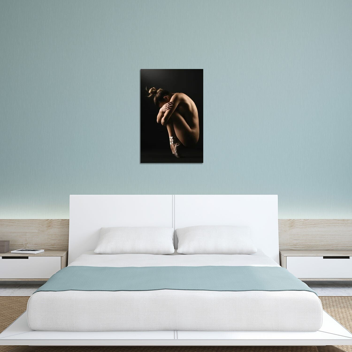 Nude Ballerina Ballet Dancer With Tutu Dress And Shoes XXII Print // Alessandro Della Torre
