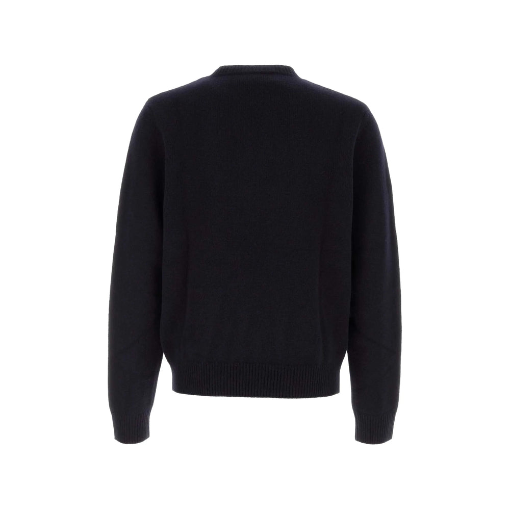 Crew Neck Wool Sweater Blue
