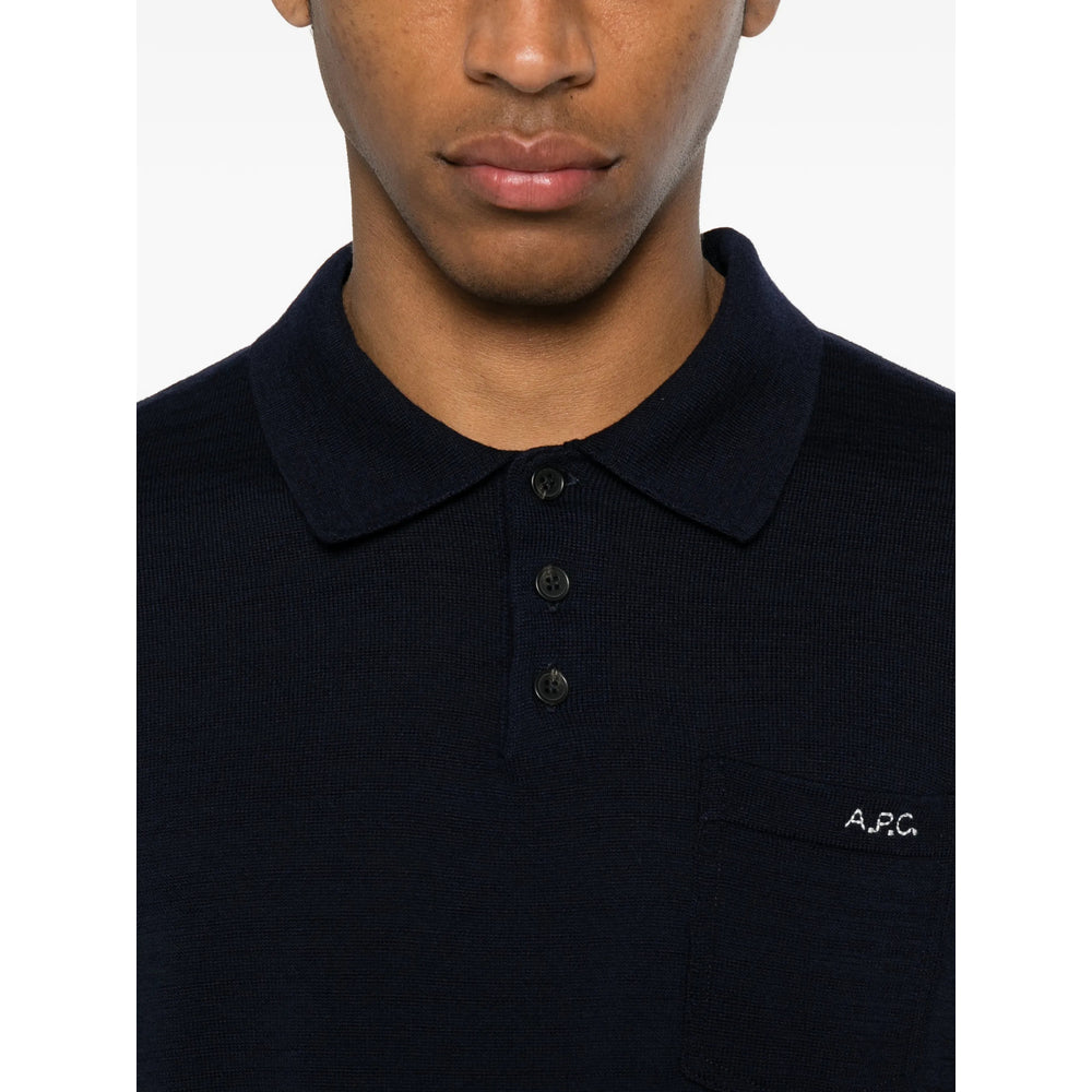 Sweater Navy Blue Cotton-Wool