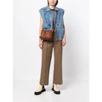 Crossbody Bag Brown Faux Leather