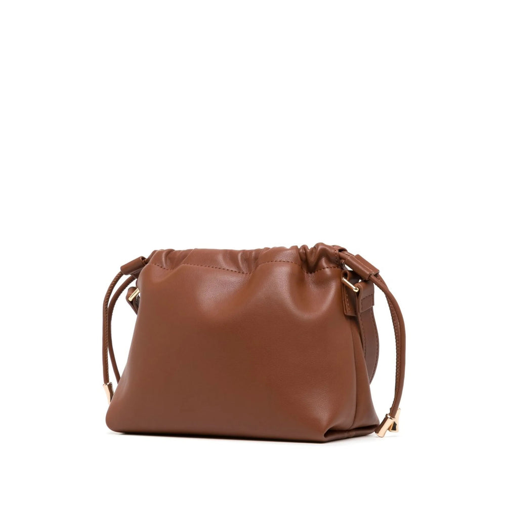 Crossbody Bag Brown Faux Leather