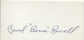 Carval "Bama" Rowell d.1993 Boston Braves/Phillies Signed 3x5 Index Card 145591