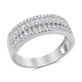 CZ 7mm Elegant Sterling Silver Plated Fashion Engagement Ring
