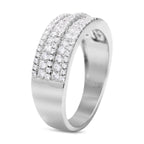 CZ 7mm Elegant Sterling Silver Plated Fashion Engagement Ring
