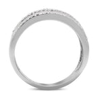 CZ 7mm Elegant Sterling Silver Plated Fashion Engagement Ring