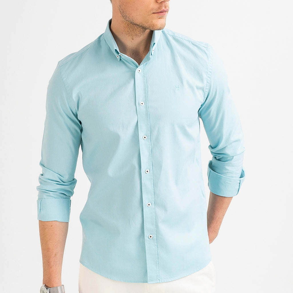 Nora Button Down Shirt // Mint Green