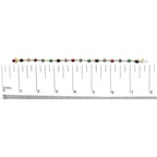 14K Yellow Gold Multi-Gemstone  and Diamond Halo Rainbow Link Bracelet