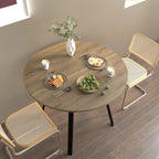 Round Dining Table - Rustic Brown