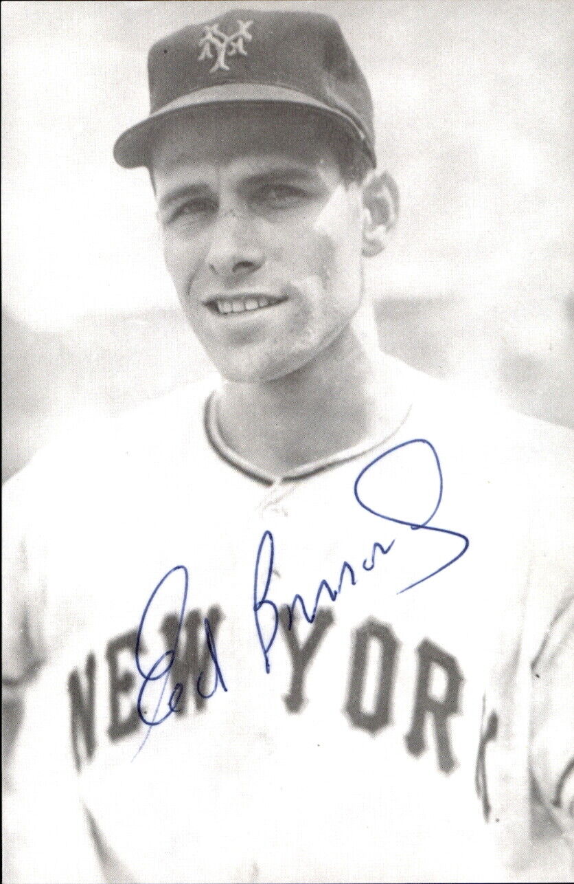 Eddie Bressoud NY Giants Signed/Autographed 3x5  Photo 177982