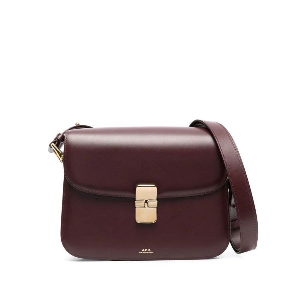 Shoulder Bag Red Calf Leather