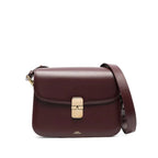 Shoulder Bag Red Calf Leather