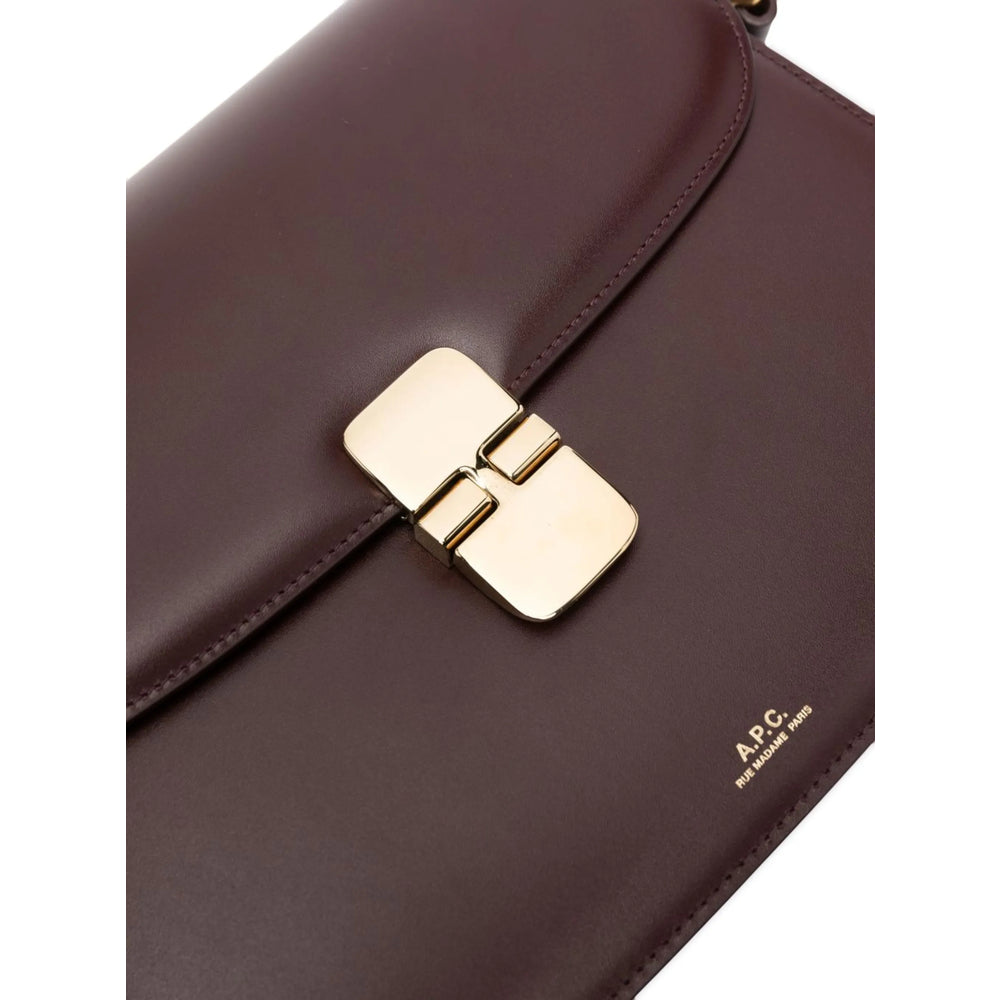 Shoulder Bag Red Calf Leather