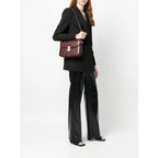 Shoulder Bag Red Calf Leather