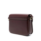 Shoulder Bag Red Calf Leather